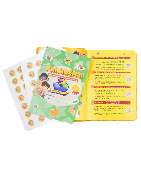 Bíblia Sagrada 3 Palavrinhas – Amarela Autocolantes Bíblia Sagrada 3 Palavrinhas – Amarela